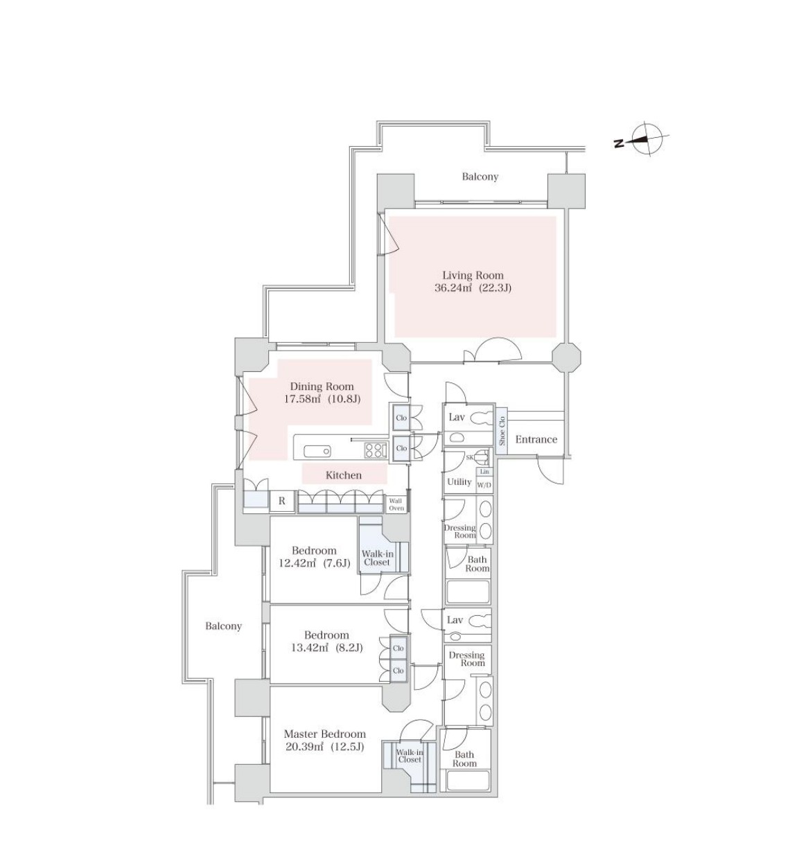 Izumi Garden Residence Room 2801 — Floor Plan