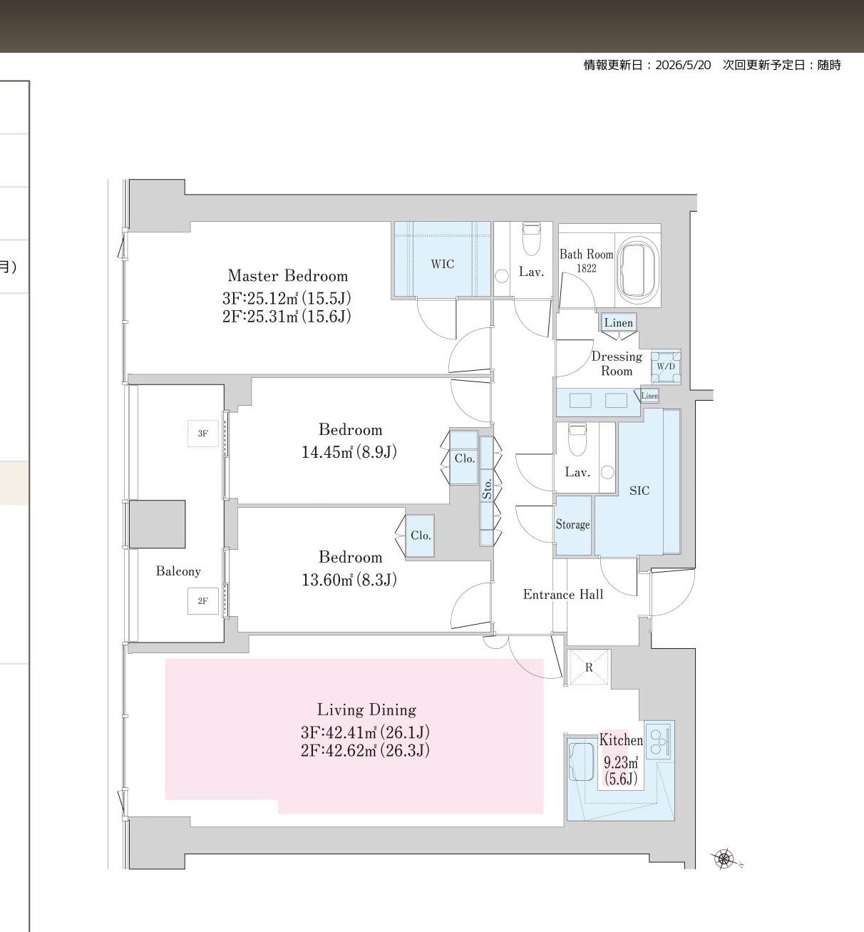 La Tour Mejiro Room B202 — Floor Plan