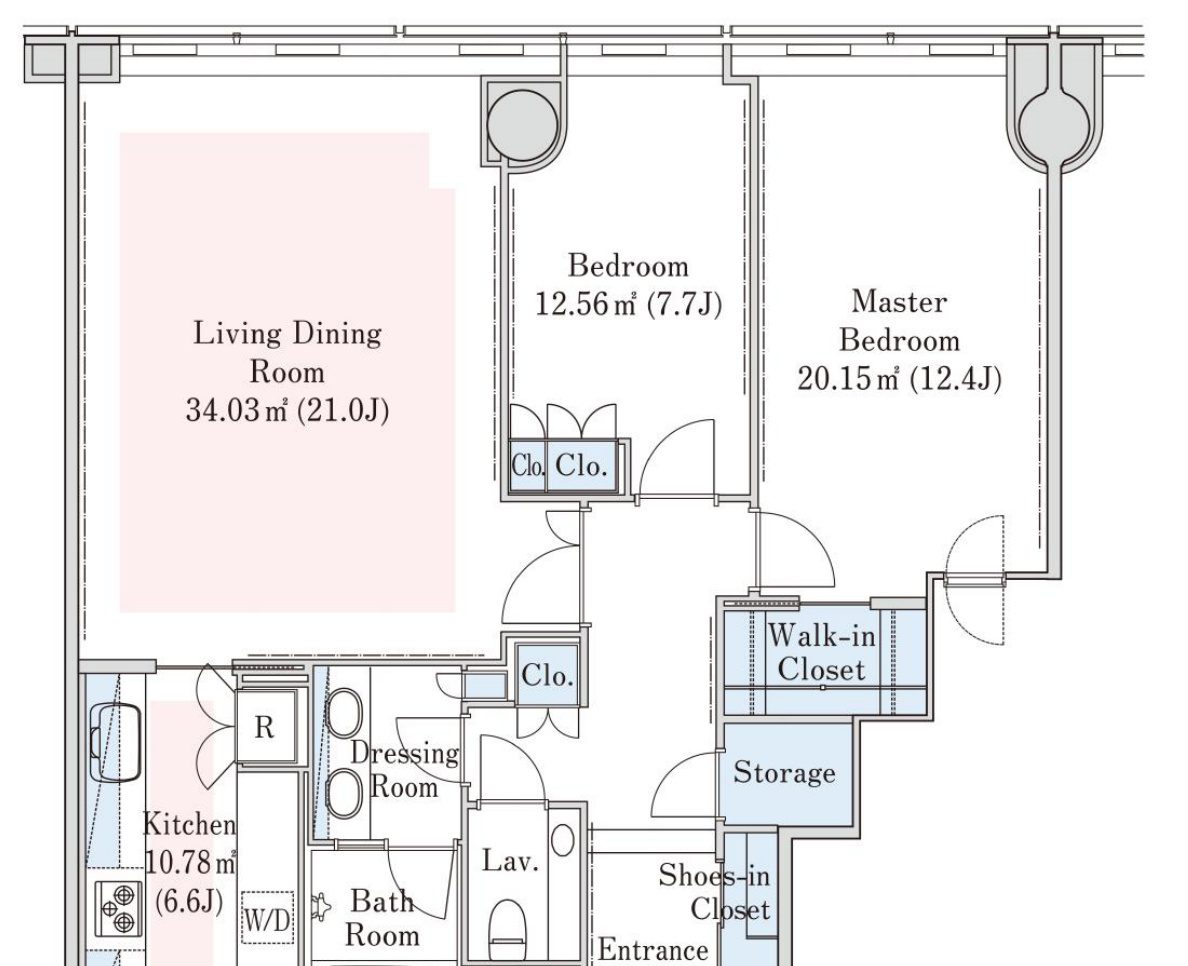 La Tour Mita Room 3510 — Floor Plan