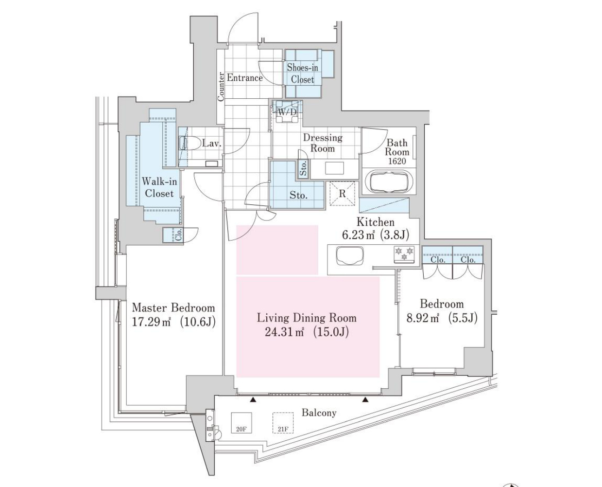 La Tour Shibuya Jinnan Room 2003 — Floor Plan