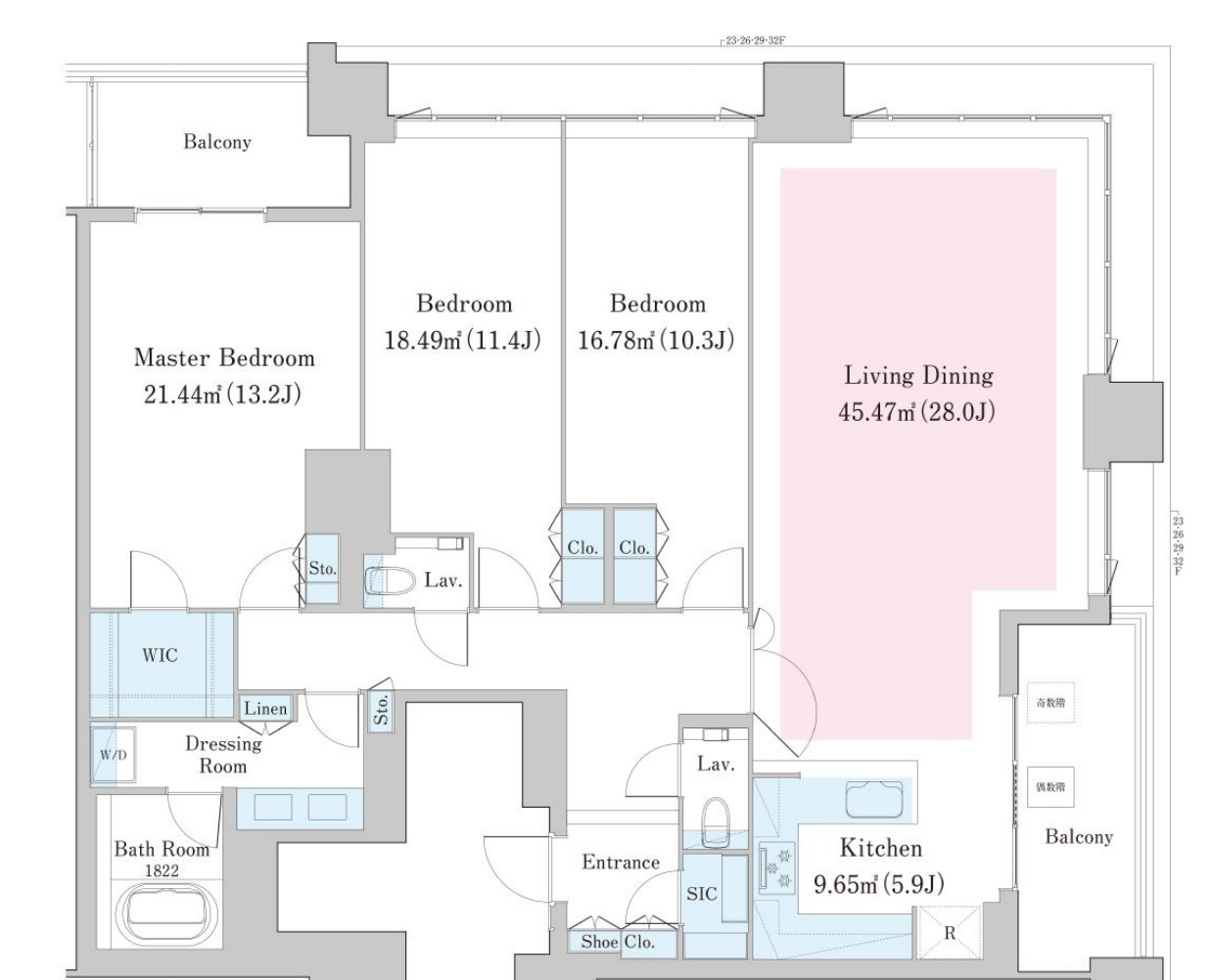 Nakano Station Residence Room 2905 — Floor Plan