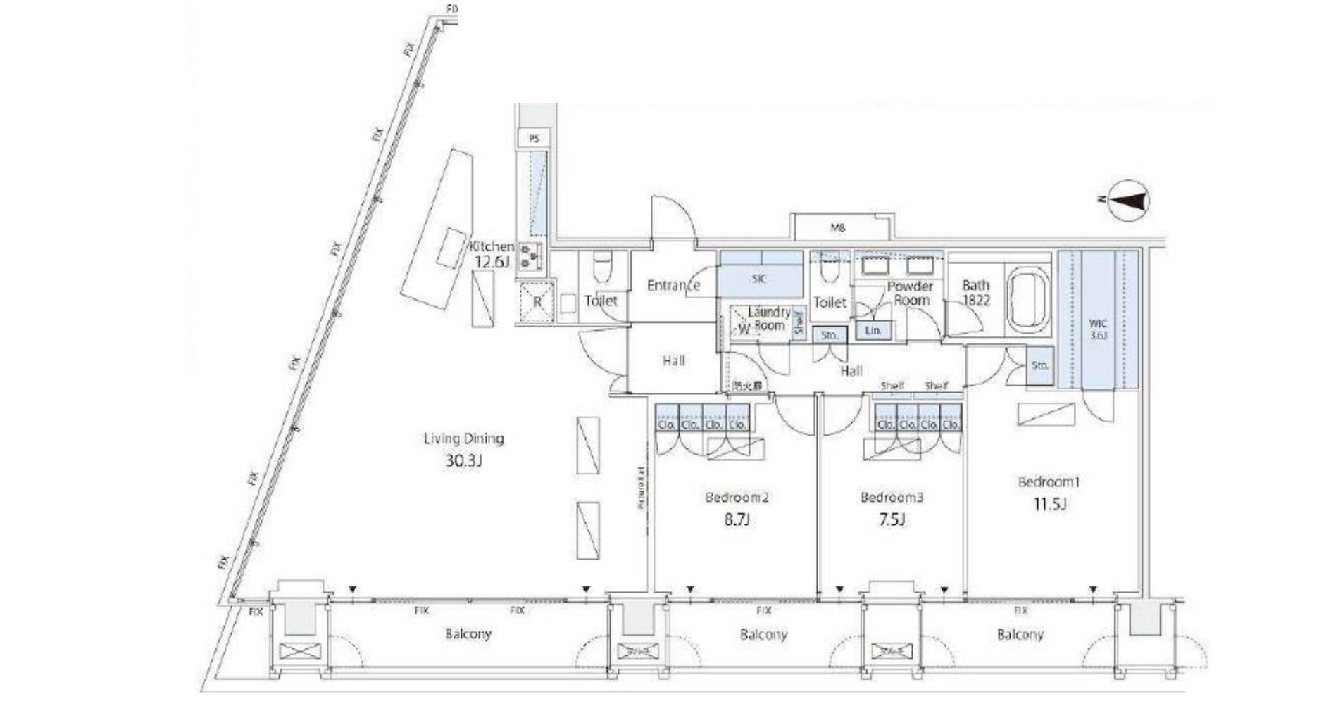 With Harajuku Residence Room 1004 — Floor Plan